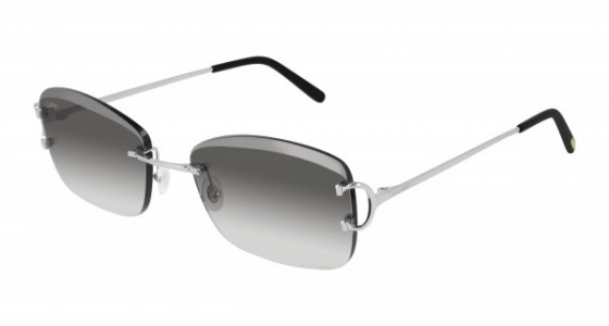 Cartier CT0010RS Sunglasses, 001 - SILVER with GREY lenses