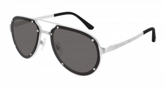 Cartier CT0195S Sunglasses, 001 - SILVER with GREY lenses