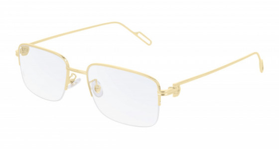 Cartier CT0218OA Eyeglasses, 001 - GOLD with TRANSPARENT lenses