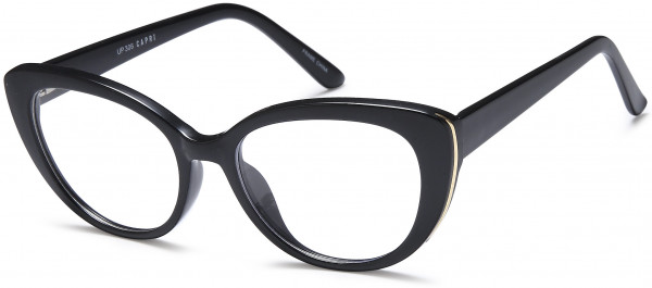 4U UP 306 Eyeglasses, Black Gold