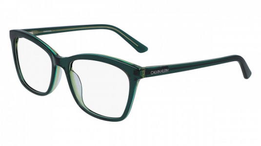 Calvin Klein CK19529 Eyeglasses, (361) CRYSTAL EMERALD/LIME