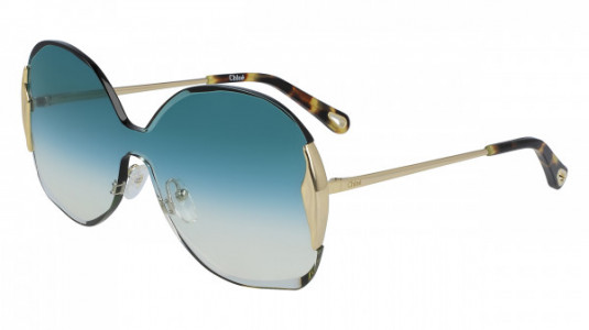 Chloé CE162S Sunglasses, (838) GOLD/GRADIENT PETROL