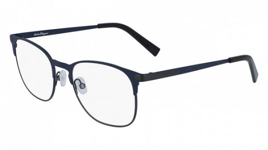 Ferragamo SF2191 Eyeglasses, (463) BLUE/RUTHENIUM