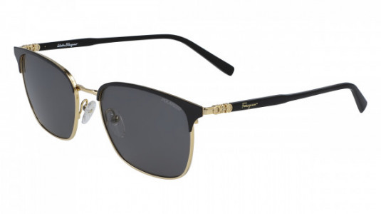 Ferragamo SF180SP Sunglasses, (017) BLACK/SHINY GOLD