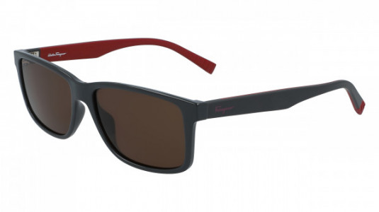 Ferragamo SF938S Sunglasses, (023) DARK GREY/RED