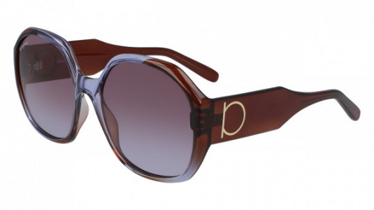 Ferragamo SF943S Sunglasses, (546) VIOLET BROWN GRADIENT