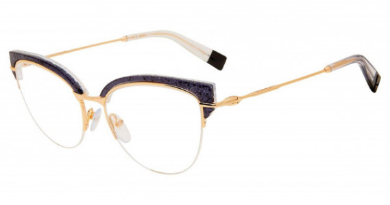 Furla VFU304 Eyeglasses, Gold Navy 0300
