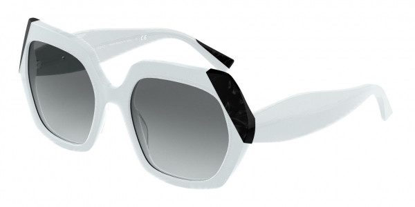 Alain Mikli A05054 EVANNE Sunglasses, 005/11 POINTILLE WHITE/NOIR MIKLI (WHITE)