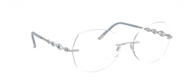 Silhouette Sparkling Diva FS Eyeglasses, 7000 Rhodium / Montana