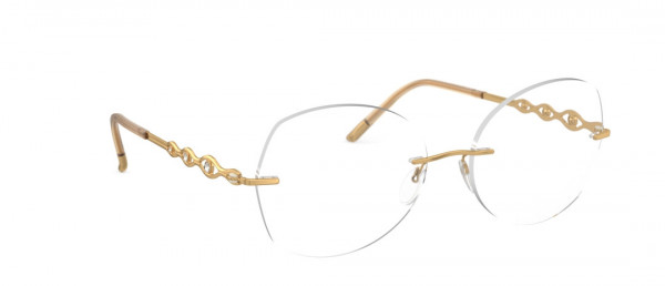 Silhouette Sparkling Diva FS Eyeglasses, 7580 Gold / Crystal