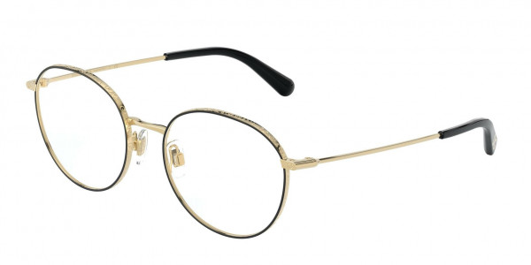Dolce & Gabbana DG1322 Eyeglasses, 1334 GOLD/BLACK (BLACK)