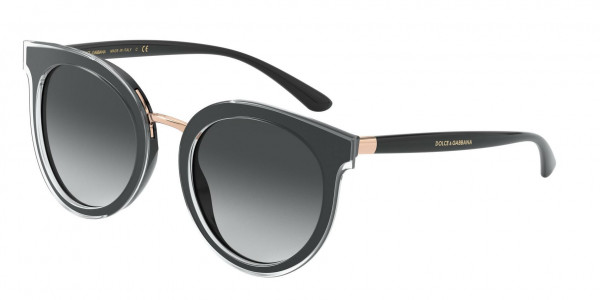 Dolce & Gabbana DG4371 Sunglasses, 53838G TOP CRYSTAL ON BLACK (BLACK)