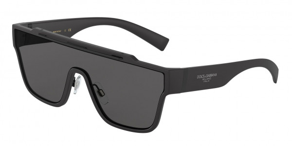 Dolce & Gabbana DG6125 Sunglasses, 252587 MATTE BLACK (BLACK)