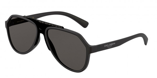 Dolce & Gabbana DG6128 Sunglasses, 252587 MATTE BLACK (BLACK)
