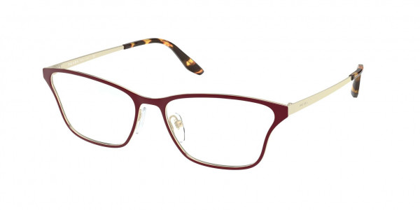 Prada PR 60XV CATWOLK Eyeglasses, 5521O1 TOP BORDEAUX/PALE GOLD (RED)