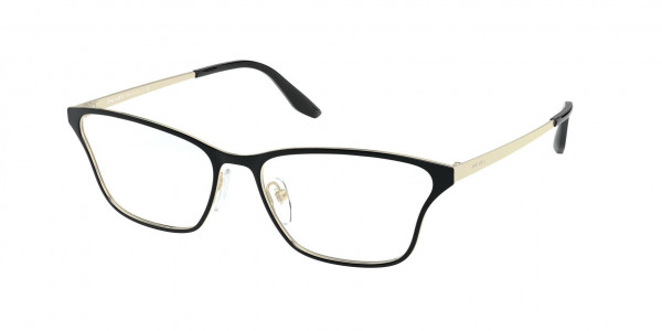 Prada PR 60XV CATWOLK Eyeglasses, AAV1O1 CATWOLK TOP BLACK/PALE GOLD (BLACK)