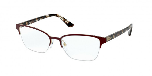 Prada PR 61XV MILLENNIALS Eyeglasses, 5521O1 MILLENNIALS TOP BORDEAUX/PALE (RED)