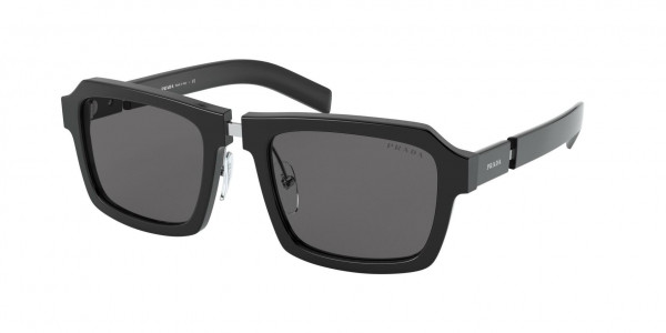 Prada PR 09XS Sunglasses, 1AB5S0 BLACK (BLACK)