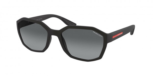 Prada Linea Rossa PS 02VS ACTIVE Sunglasses, DG05W1 ACTIVE BLACK RUBBER POLAR GREY (BLACK)