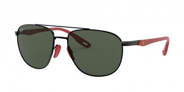 Ray-Ban RB3659M Sunglasses, F02871 BLACK DARK GREEN (BLACK)