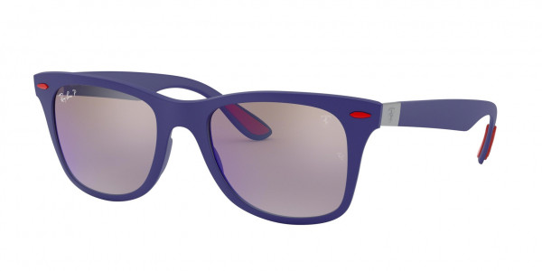 Ray-Ban RB4195M FERRARI Sunglasses, F604H0 FERRARI MATTE DARK BLUE GREY M (BLUE)