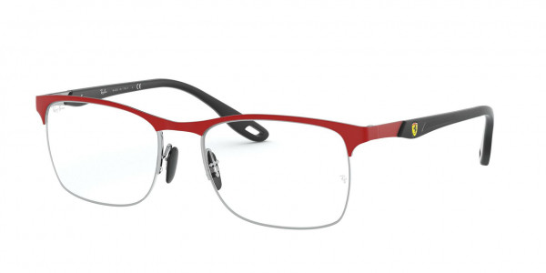 Ray-Ban Optical RX8416M Eyeglasses, F045 MATTE RED FERRARI ON SILVER (RED)