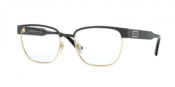 Versace VE1264 Eyeglasses, 1436 MATTE BLACK/GOLD (BLACK)