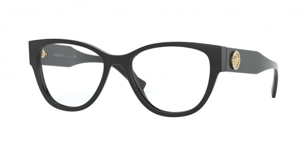 Versace VE3281BA Eyeglasses, GB1 BLACK (BLACK)