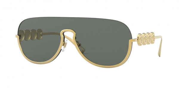 Versace VE2215 Sunglasses, 100287 GOLD DARK GREY (GOLD)