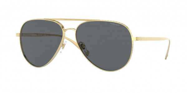 Versace VE2217 Sunglasses, 100287 GOLD DARK GREY (GOLD)