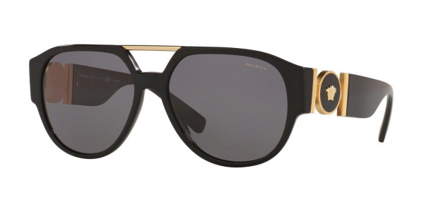Versace VE4371 Sunglasses, GB1/81 BLACK DARK GREY - POLAR (BLACK)