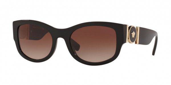 Versace VE4372 Sunglasses, GB1/13 BLACK LIGHT/DARK BROWN GRADIEN (BLACK)