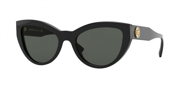 Versace VE4381B Sunglasses, GB1/87 BLACK DARK GREY (BLACK)