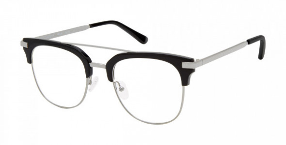 Rocawear RO502 Eyeglasses, BLKSL BLACK/SHINY SILVER