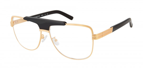 Rocawear RO504 Eyeglasses, OX BLACK/MATTE YELLOW GOLD