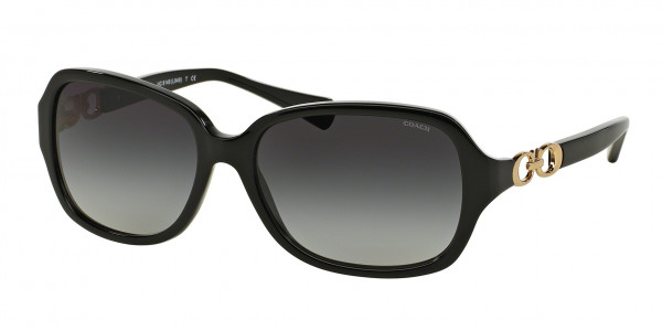 Coach HC8146F L951 Sunglasses, 500211 BLACK (BLACK)