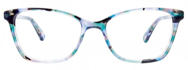 EasyClip EC526 Eyeglasses, 050 - Blue & Green & Black Marbled