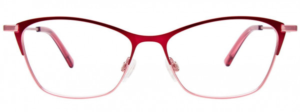 EasyClip EC541 Eyeglasses, 030 - Matt Light Pink & Matt Red