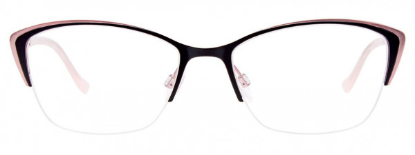 EasyClip EC533 Eyeglasses, 090 - Matt Black & Light Pink