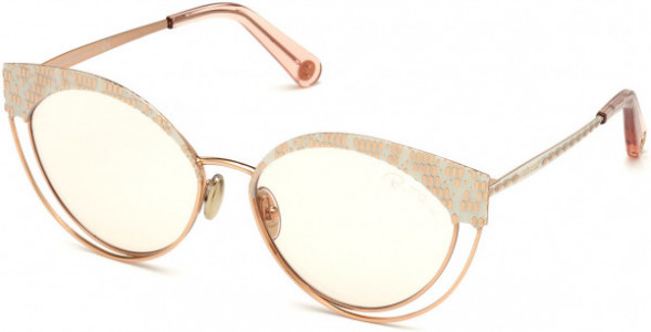Roberto Cavalli RC1125 Sunglasses, 33S - Shiny Pink Gold, Shiny Ivory Enamel Dãƒâ©Cor/ Pink