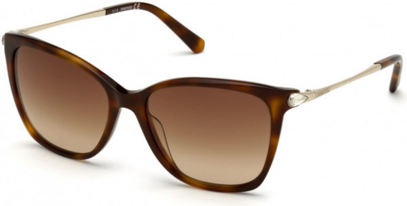 Swarovski SK0267 Sunglasses, 52F - Dark Havana / Gradient Brown