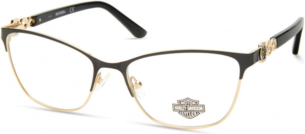 Harley-Davidson HD0553 Eyeglasses, 001 - Shiny Black
