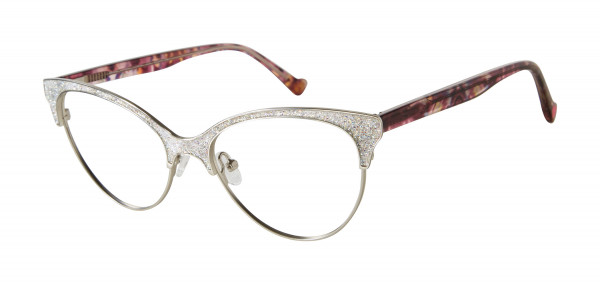 Betsey Johnson Flare Eyeglasses, SLV-Silver