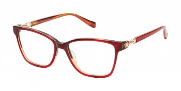 Tura by Lara Spencer LS128 Eyeglasses, Red (RED)