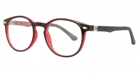 Enhance 4119 Eyeglasses, BLACK/RED
