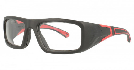 Hilco OnGuard US110S W/FULL SEAL Safety Eyewear, Black/Red