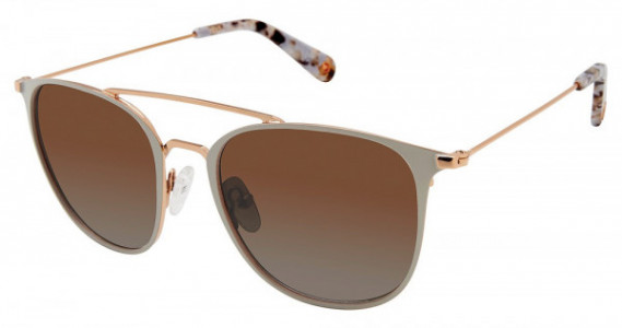 Sperry Top-Sider TIERRA Sunglasses, C03 BONE WHITE (ROSE GRADIENT)