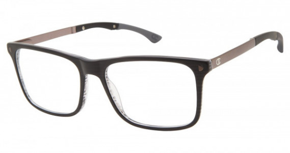 Champion TRIL Eyeglasses, C01 BLACK/GREY HORN