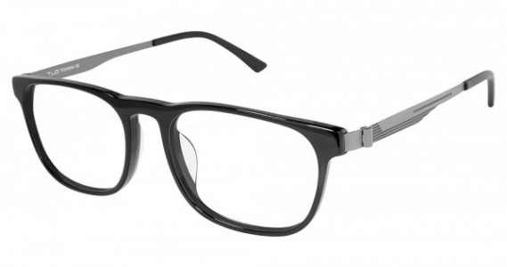 TLG NU025UF Eyeglasses, C01 BLACK/GUNMETAL