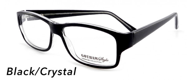 Smilen Eyewear 52 Eyeglasses, Black Crystal
